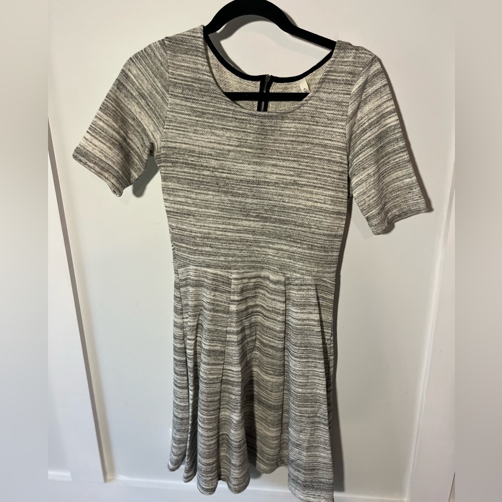 Gray Striped Women's Dress